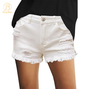 OEM ODM Estilo Casual Jeans Senhoras Shorts Simples Simples Material de Qualidade Premium Shorts Jeans Mulheres Fábrica