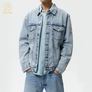 OEM ODM personalizado de alta qualidade China Factory Wholesale Denim Jacket Jean Jacket Casaco de outono para homens