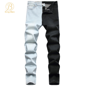 OEM ODM atacado de alta qualidade personalizado calças jeans masculinas calças jeans lavadas multicoloridas fabricação de jeans slim fit