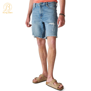 Bem-vindo oem odm personalizado verão streetwear curto meia calças soltas shorts de trabalho moda masculina baggy denim jean shorts