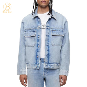 OEM ODM logotipo personalizado Casual Streetwear moda por atacado jaqueta jeans casacos jeans jaquetas para homens