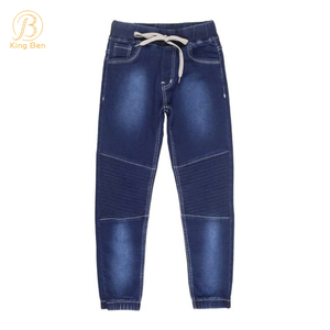 Calças jeans infantis super fofas OEM ODM moda azul jeans criança mini meninos calças jeans para crianças fábrica de jeans