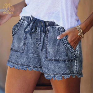 OEM ODM Novo Design Denim Skort S-5XL Plus Size Roupas Femininas Verão Cintura Alta Shorts Jeans Fábrica