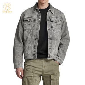 Bem-vindo oem odm personalizado moda masculina jaqueta jeans para homens casacos de alta qualidade jean jaqueta de trabalho oem casual streetwear jaqueta de algodão