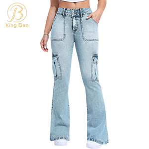 OEM ODM alta qualidade baixo preço cintura alta sexy elástico senhoras jeans de algodão leggings magros jeans mulheres